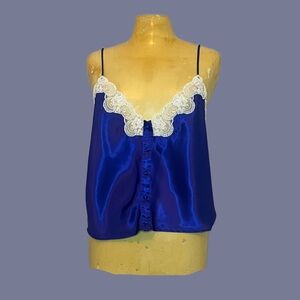 🛜Vintage Satin Lace Trim Cami Top🛜